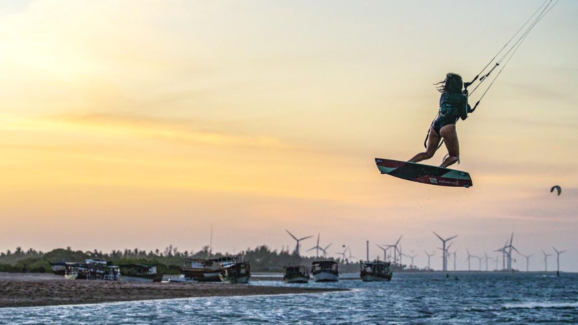 Ihla do Guajiru: Kitesurfen bis zum Sonnenuntergang Ihla do Guajiru: Kitesurfen bis zum Sonnenuntergang