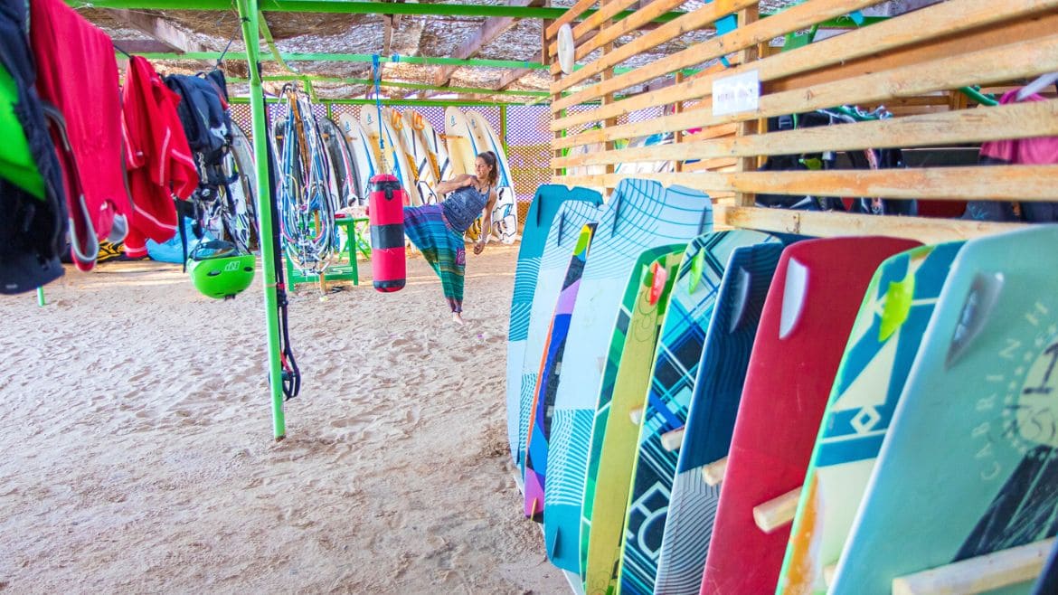 Soma Bay: Nach dem Kitesurfen noch etwas an der Station auspowern Soma Bay: Nach dem Kitesurfen noch etwas an der Station auspowern