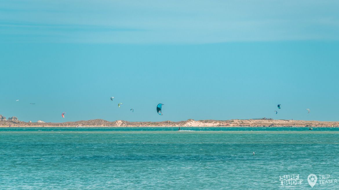Algarve: Lagune des Kite Camps an der Algarve Algarve: Lagune des Kite Camps an der Algarve